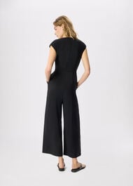 Button Detail Tie Jumpsuit