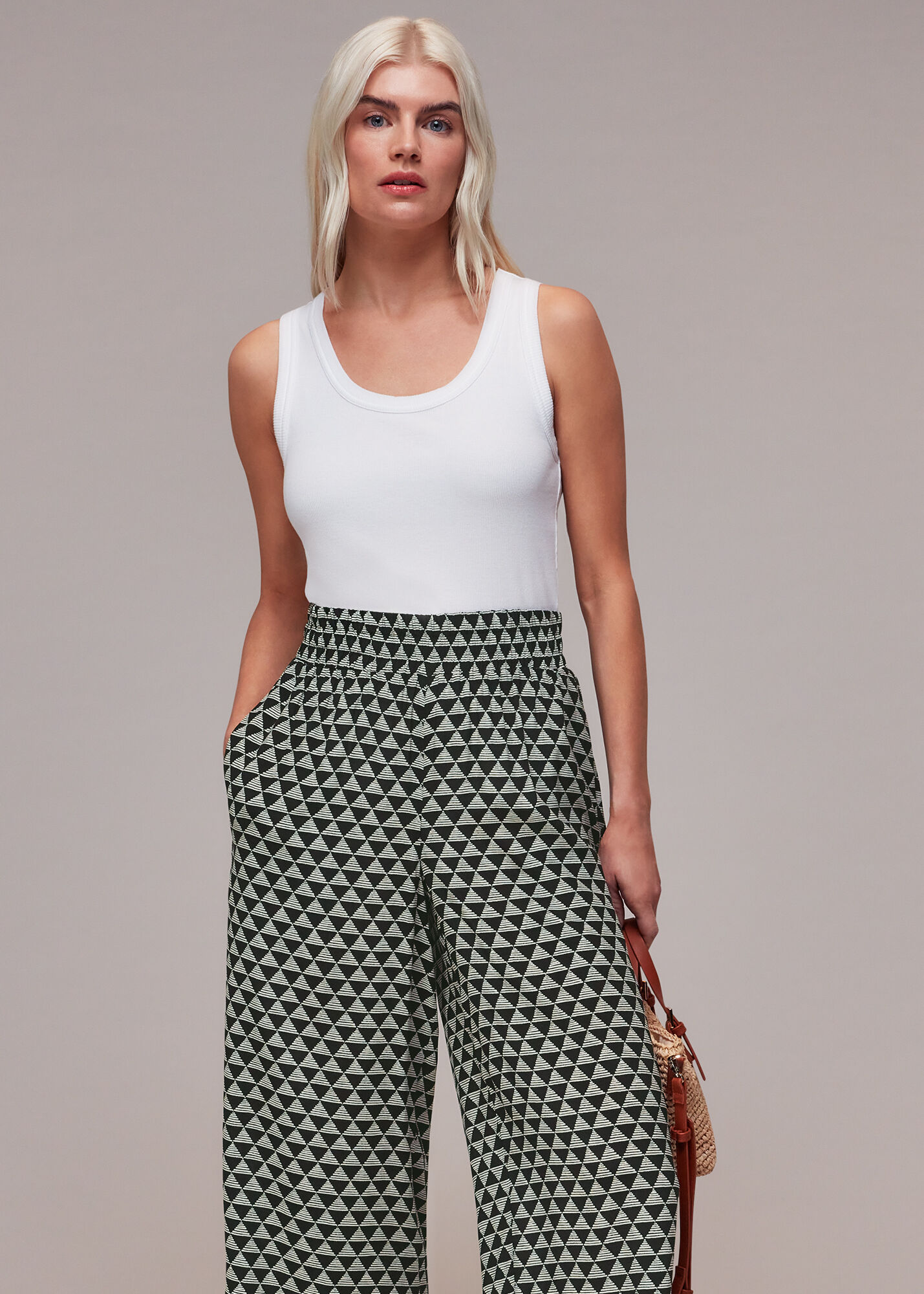 Black/Multi Triangle Checkerboard Trouser WHISTLES