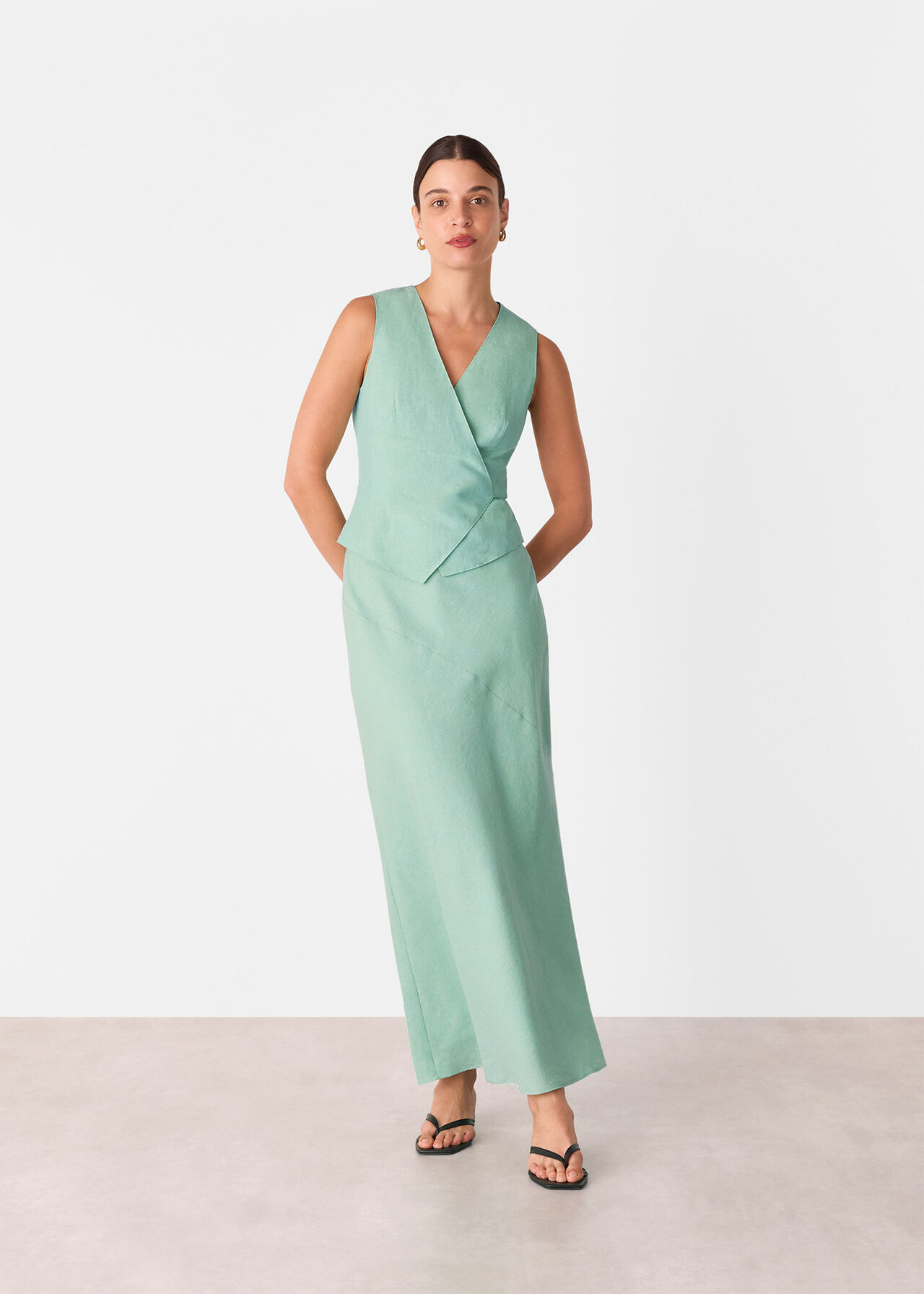 Wrap Front Tie Waistcoat