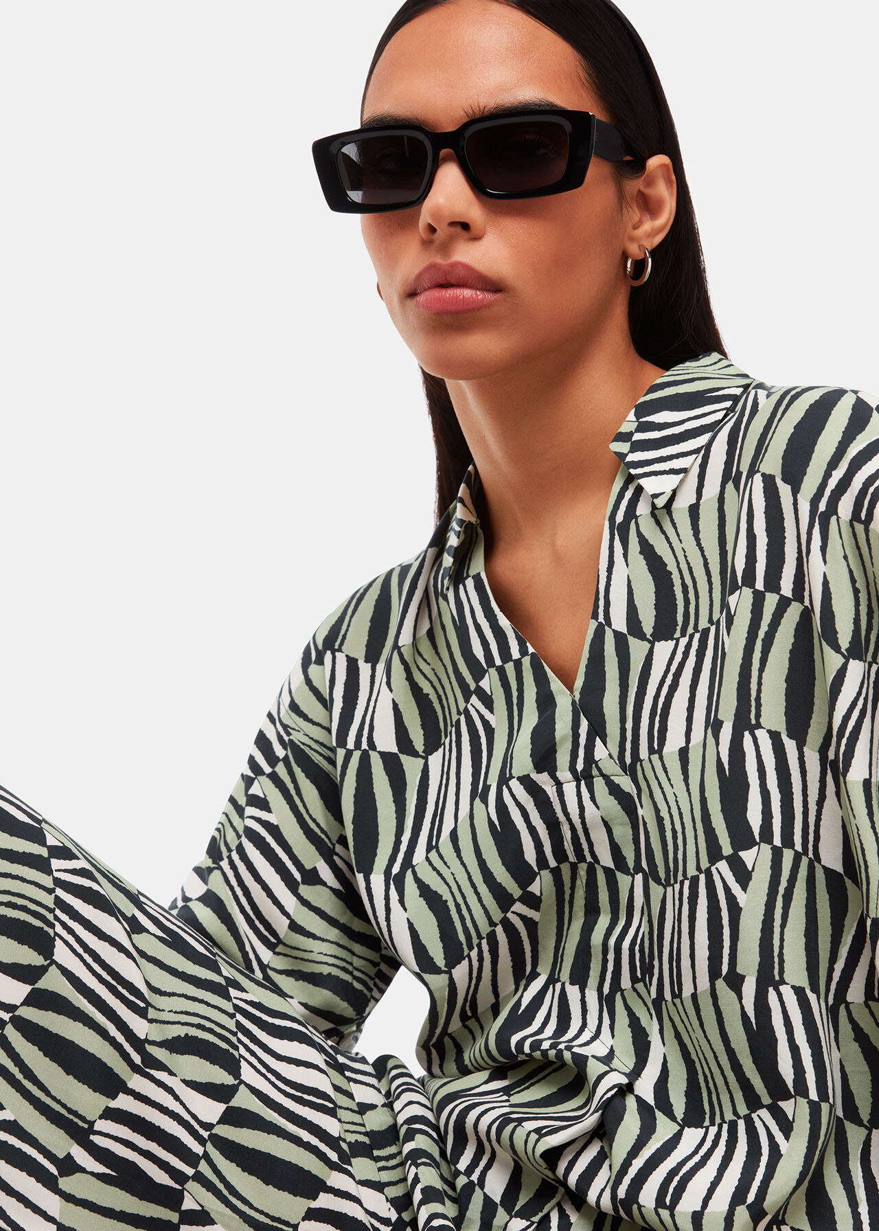 Checkerboard Tiger Boxy Shirt
