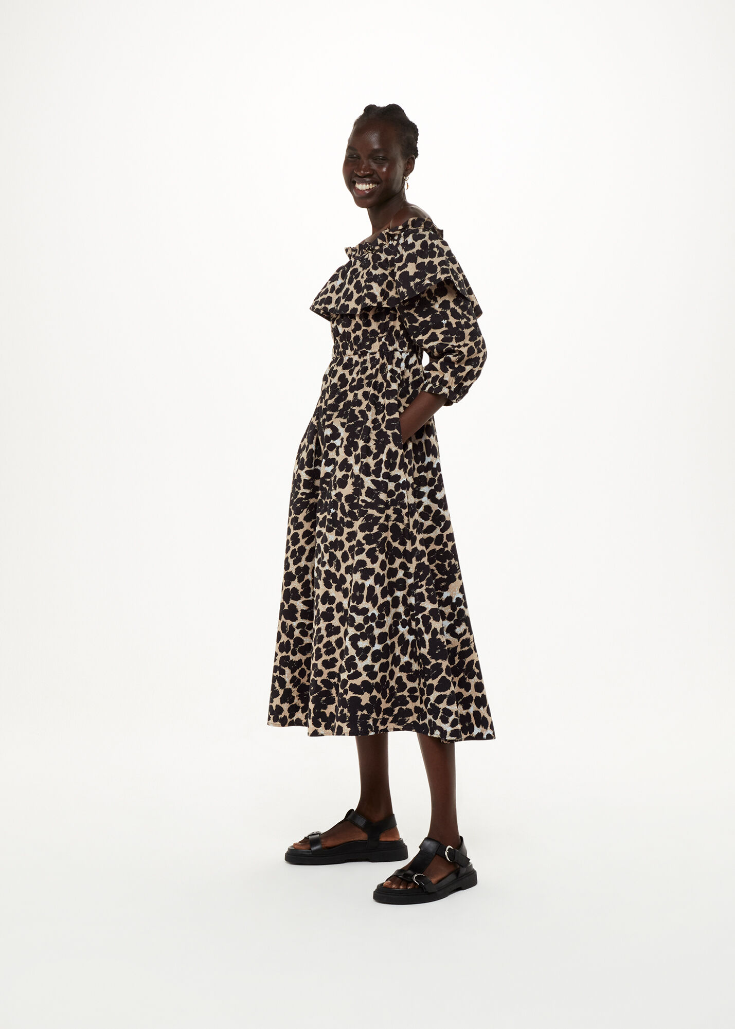 Leopard Spot Bardot Dress