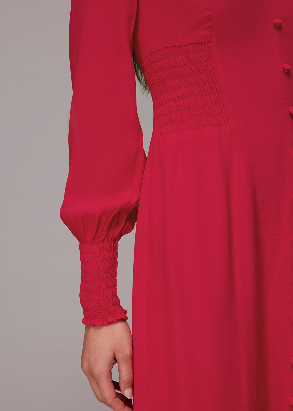 Ilana Shirred Midi Dress
