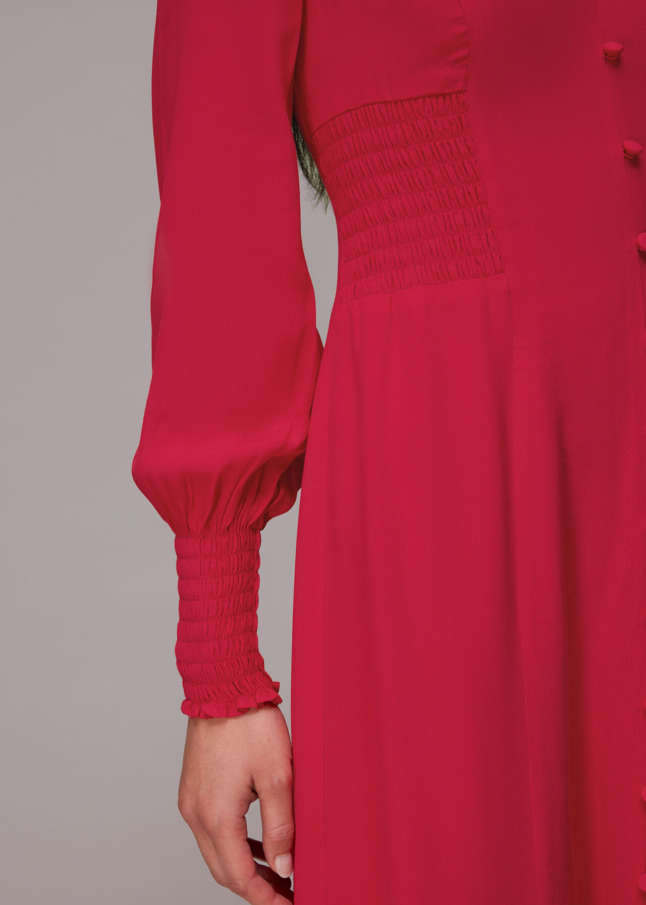 Ilana Shirred Midi Dress