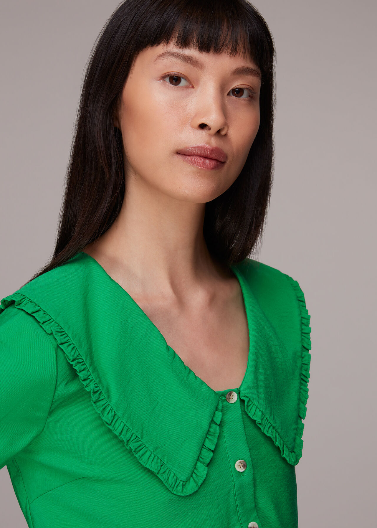 Oversized Collar Detail Top