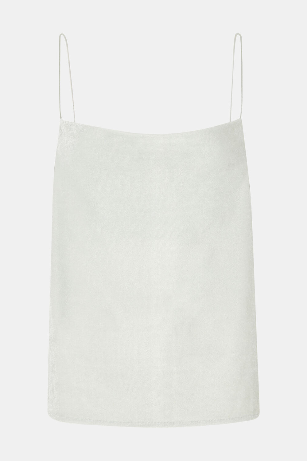 Silver Velvet Cowl Neck Cami Top