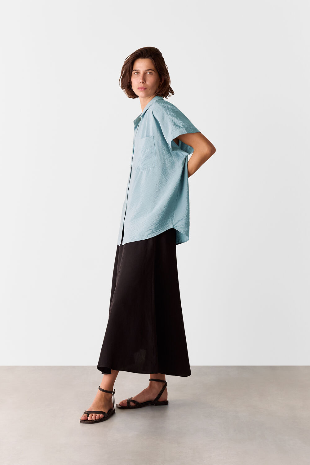 Pale Blue Button Up Nicola Shirt