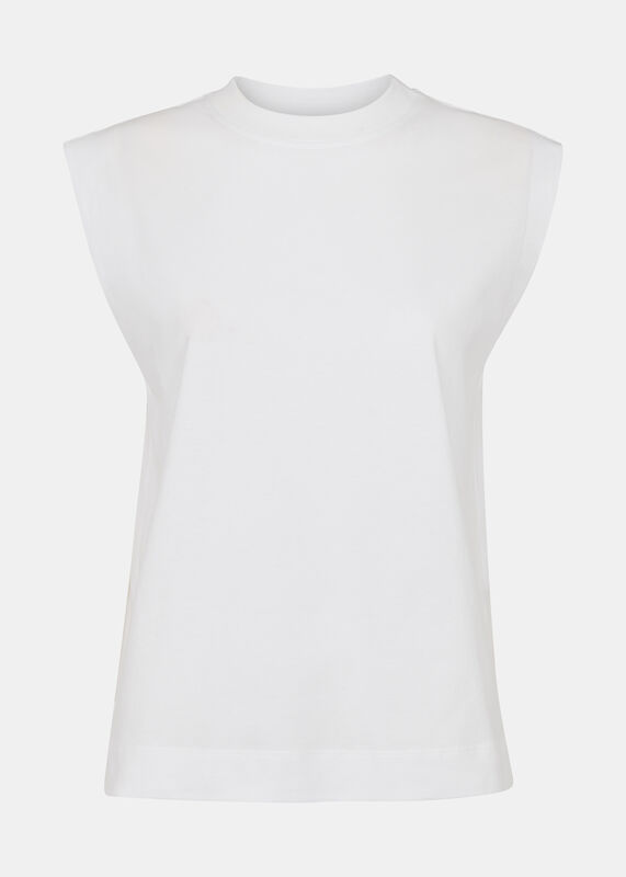 White Edie Sleeveless Vest