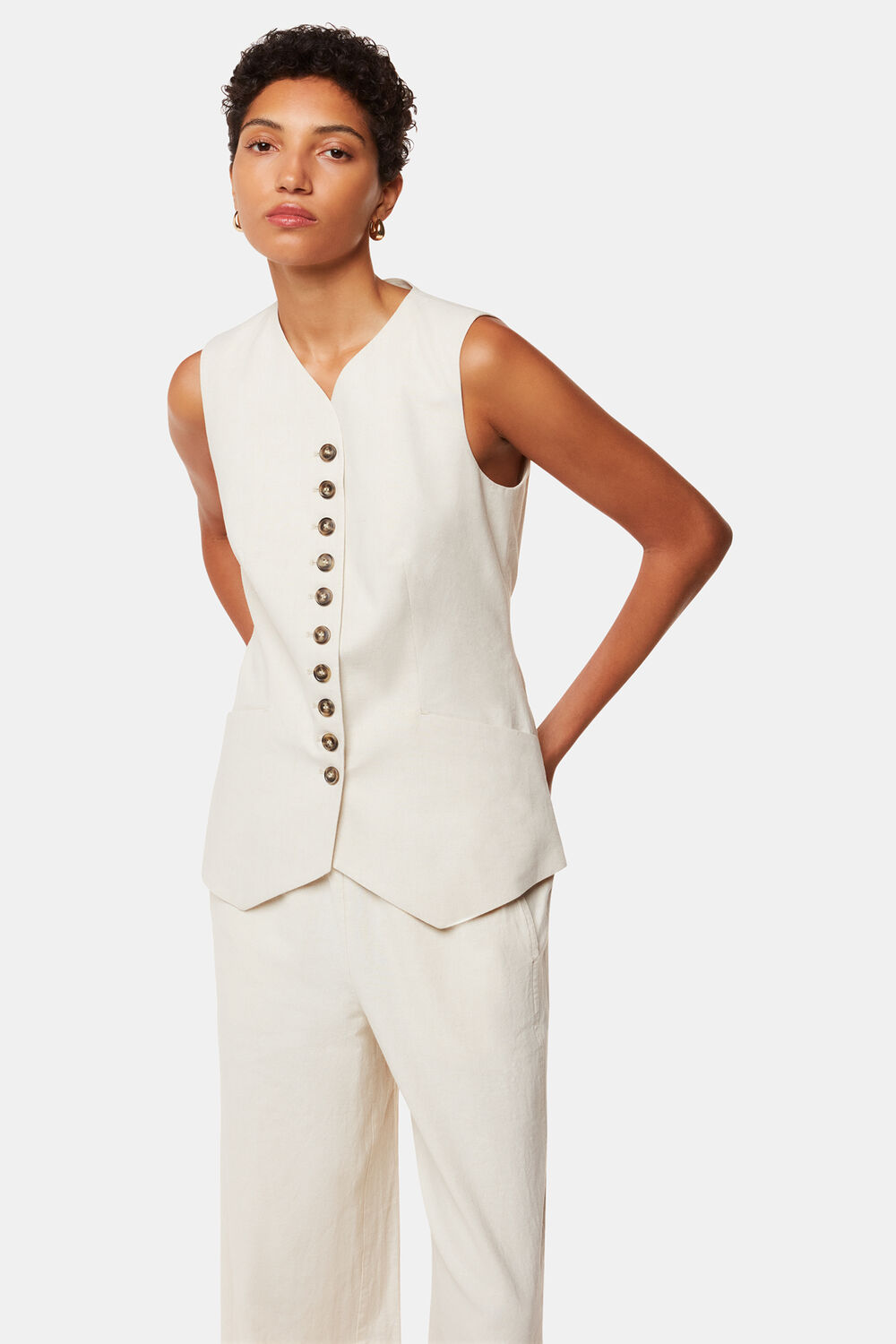 Lindsey Linen Blend Waistcoat