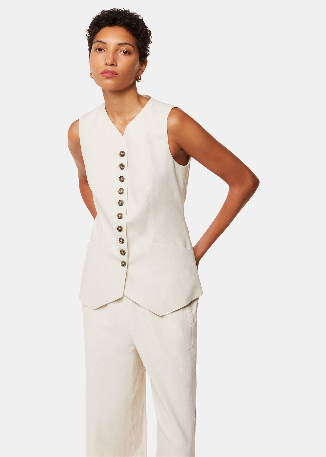 Lindsey Linen Blend Waistcoat