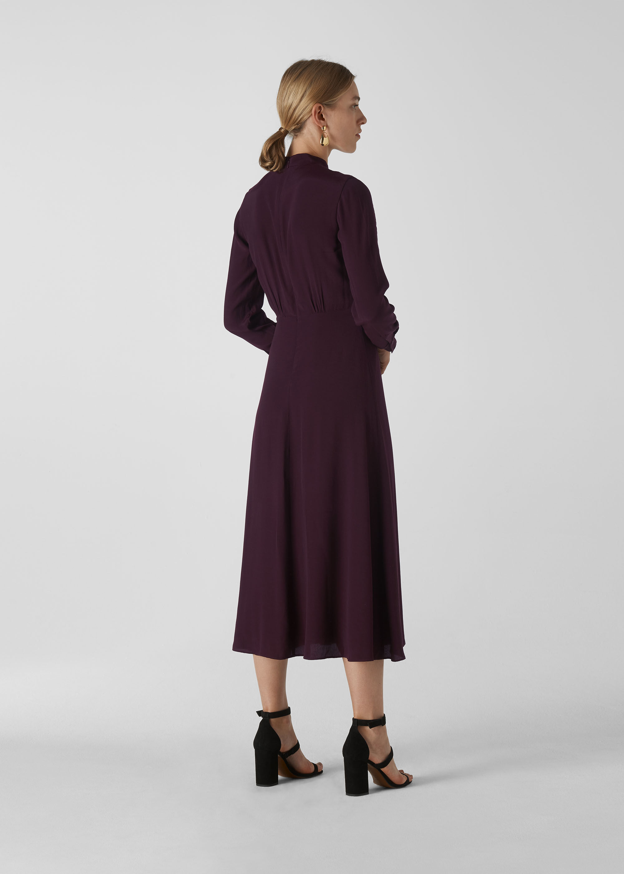 Whistles burgundy dress sales