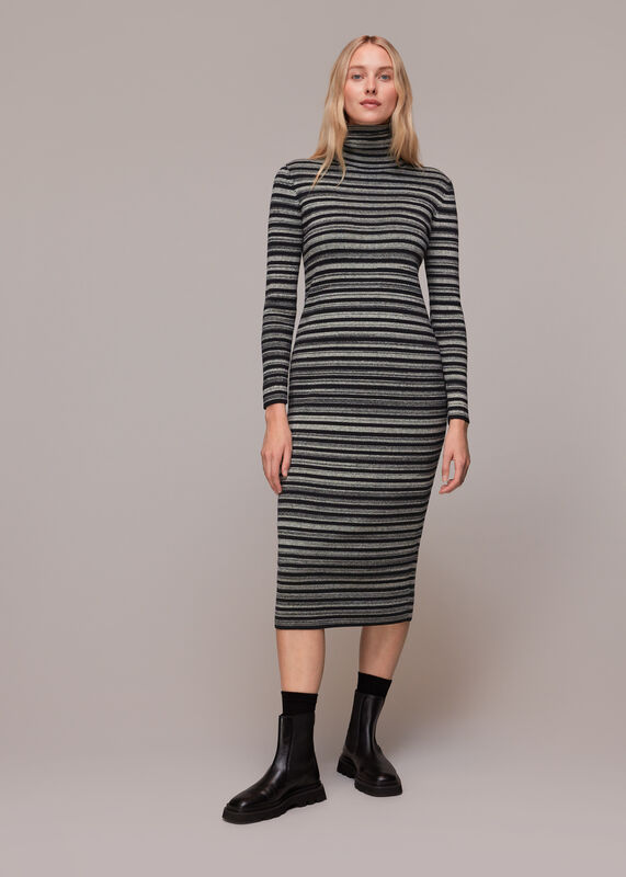 Stripe Midi Knit Dress