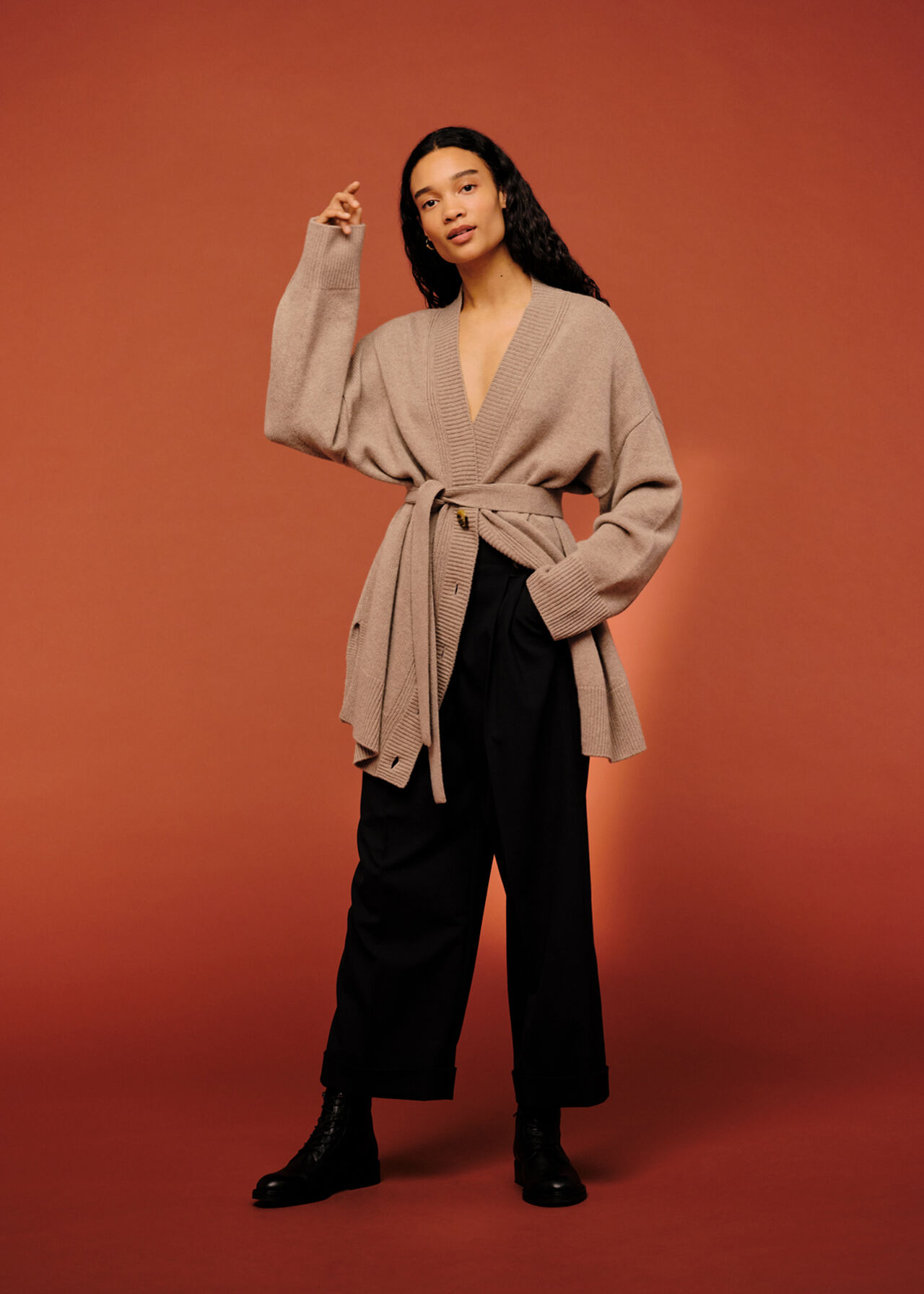 Belted Cashmere Cardigan