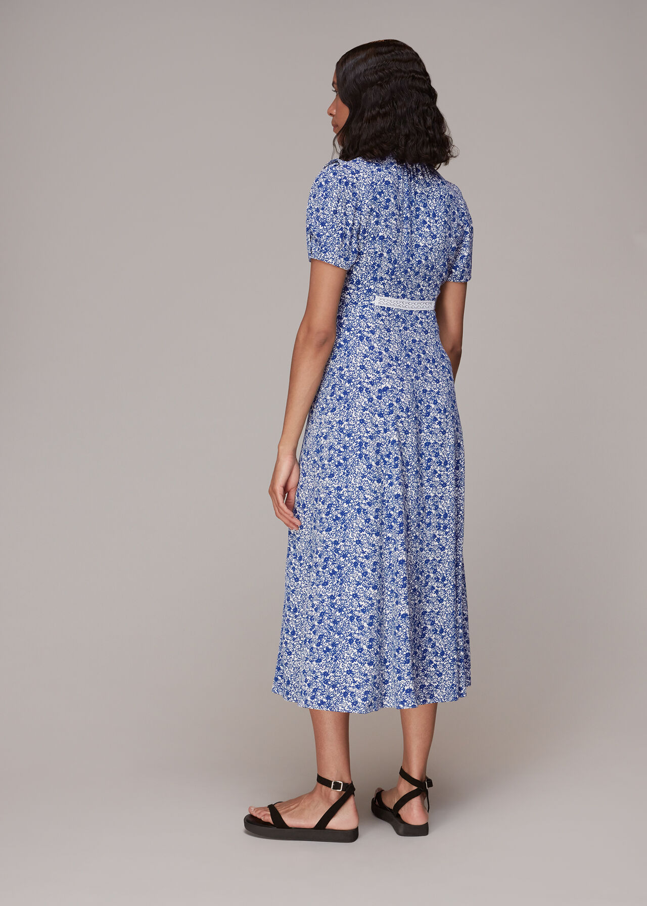 Twin Daisy Print Midi Dress