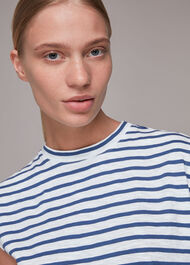 Stripe Sleeveless Side Tie Top
