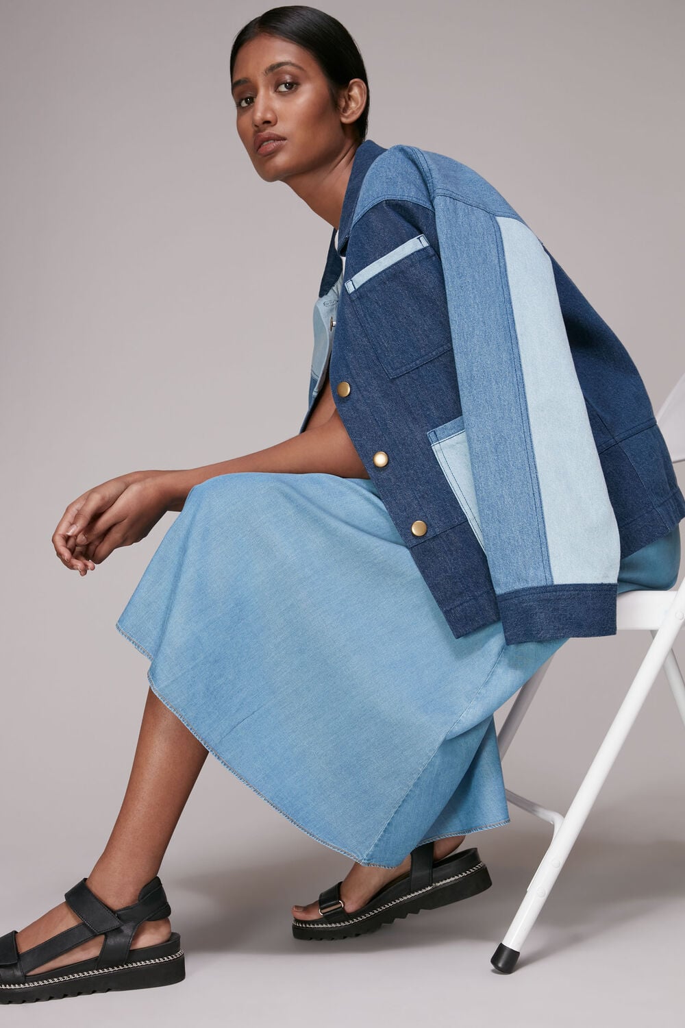 Denim Chambray Skirt