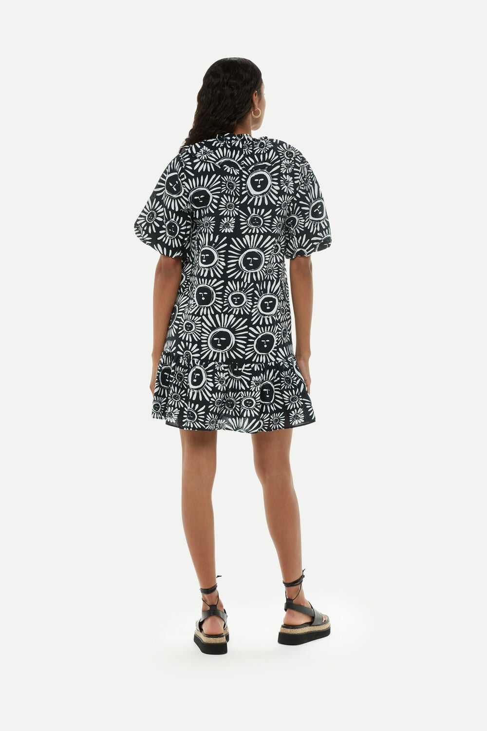 Sunman Print Frill Dress