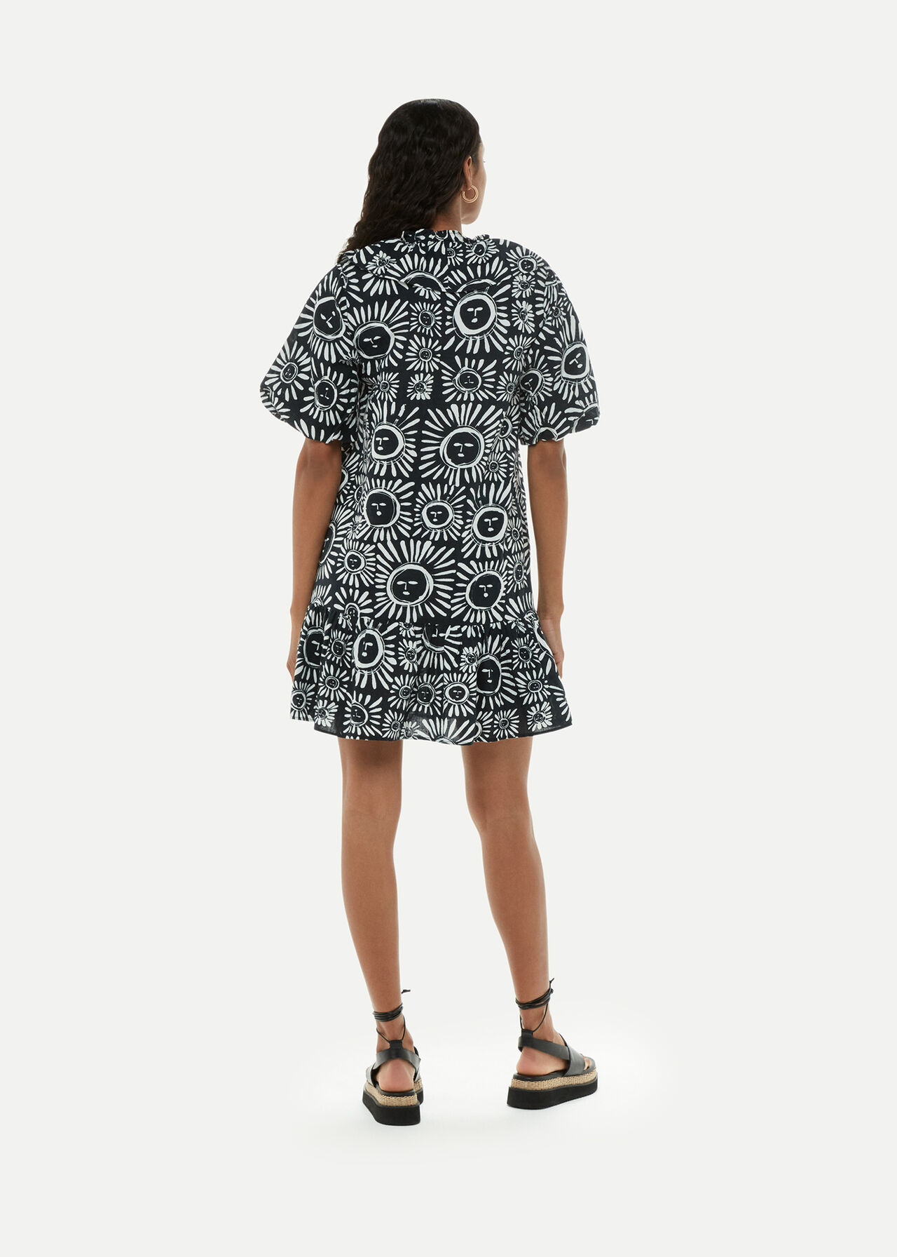 Sunman Print Frill Dress