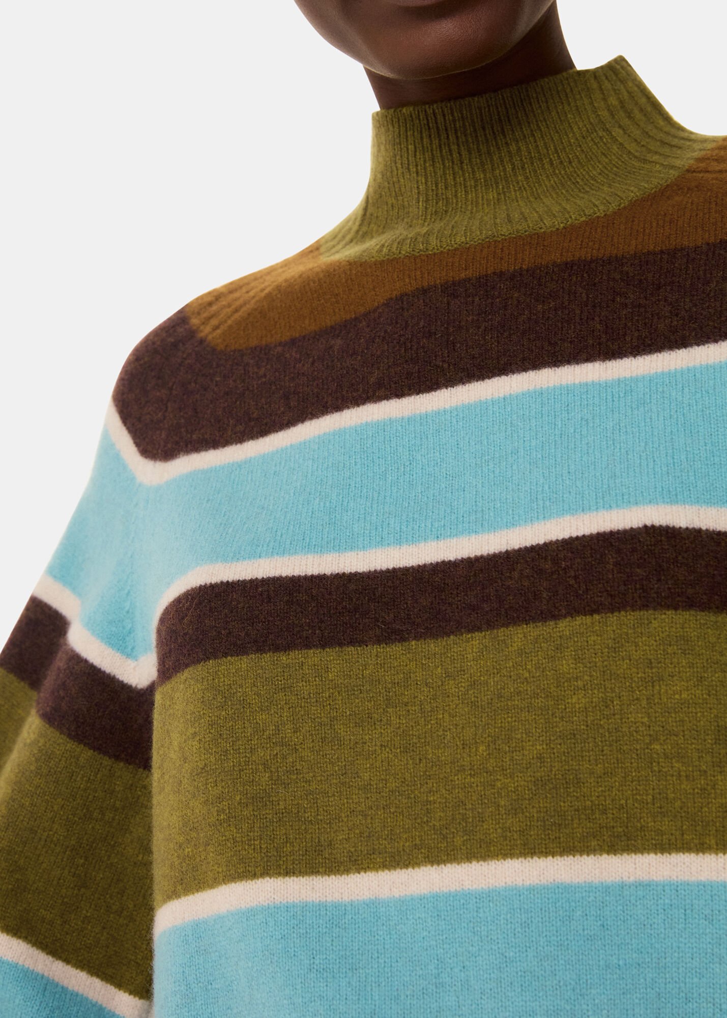 Mint Funnel Neck Merino Knit | WHISTLES | Whistles US |