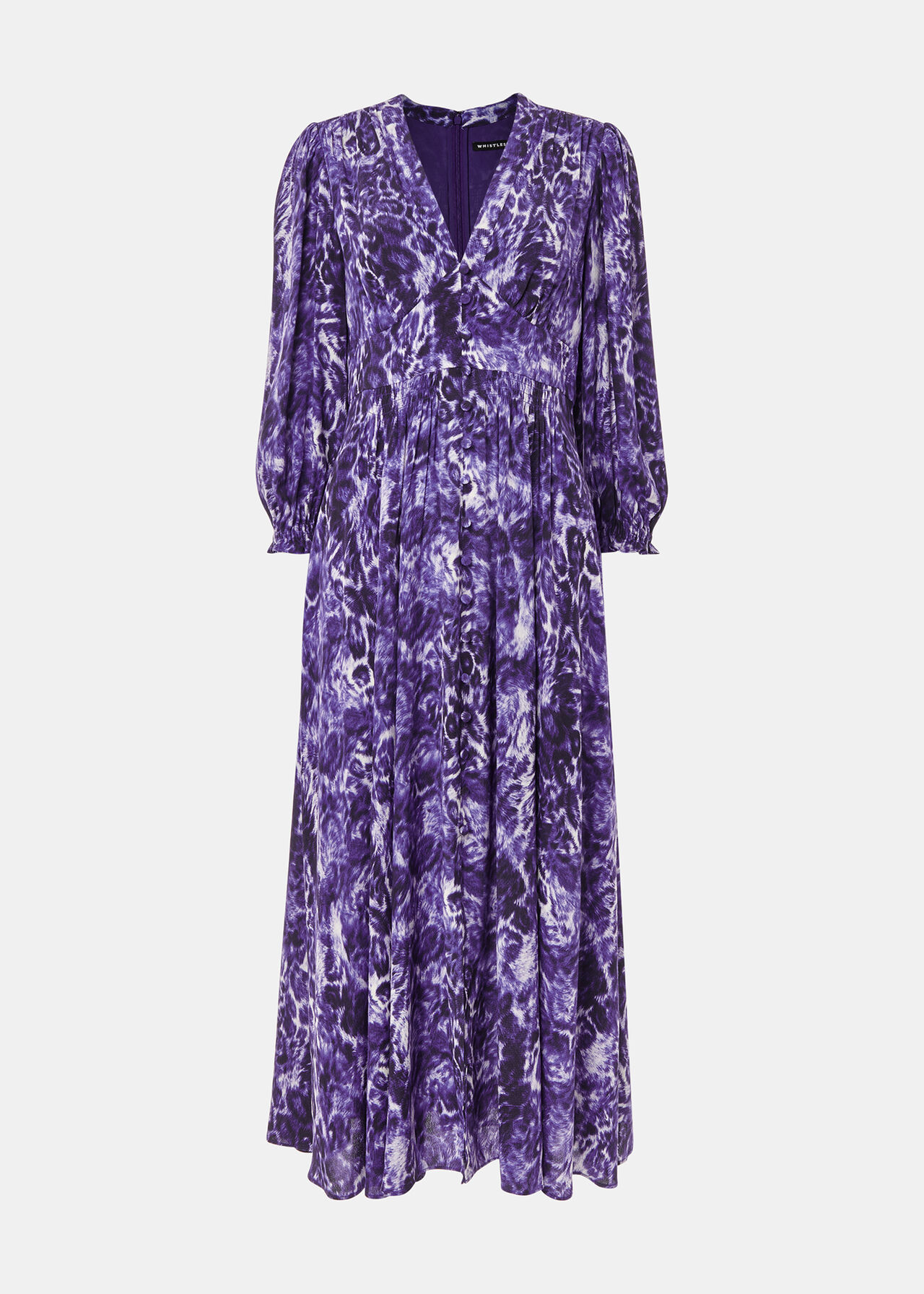 Glossy Leopard Midi Dress