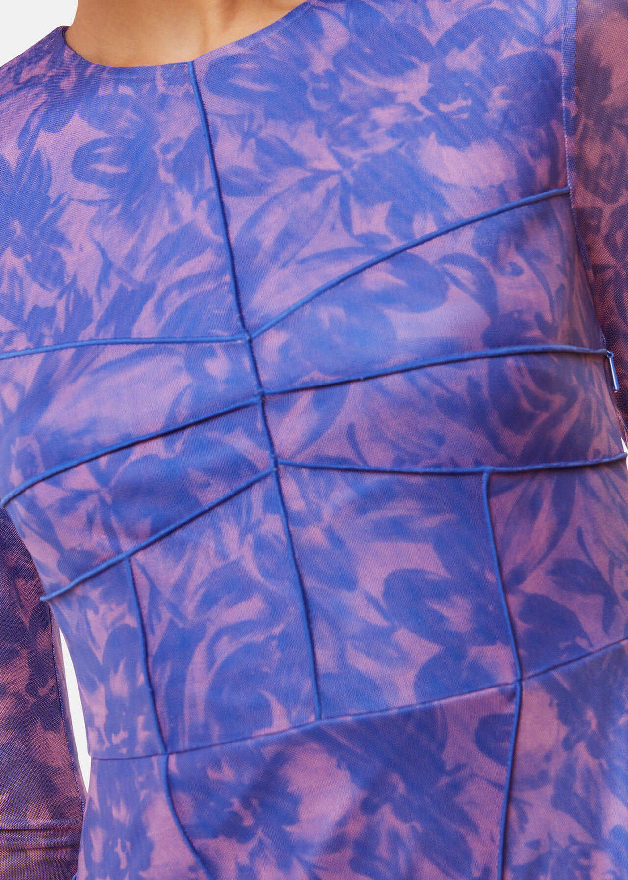 Etched Bouquet Mesh Dress