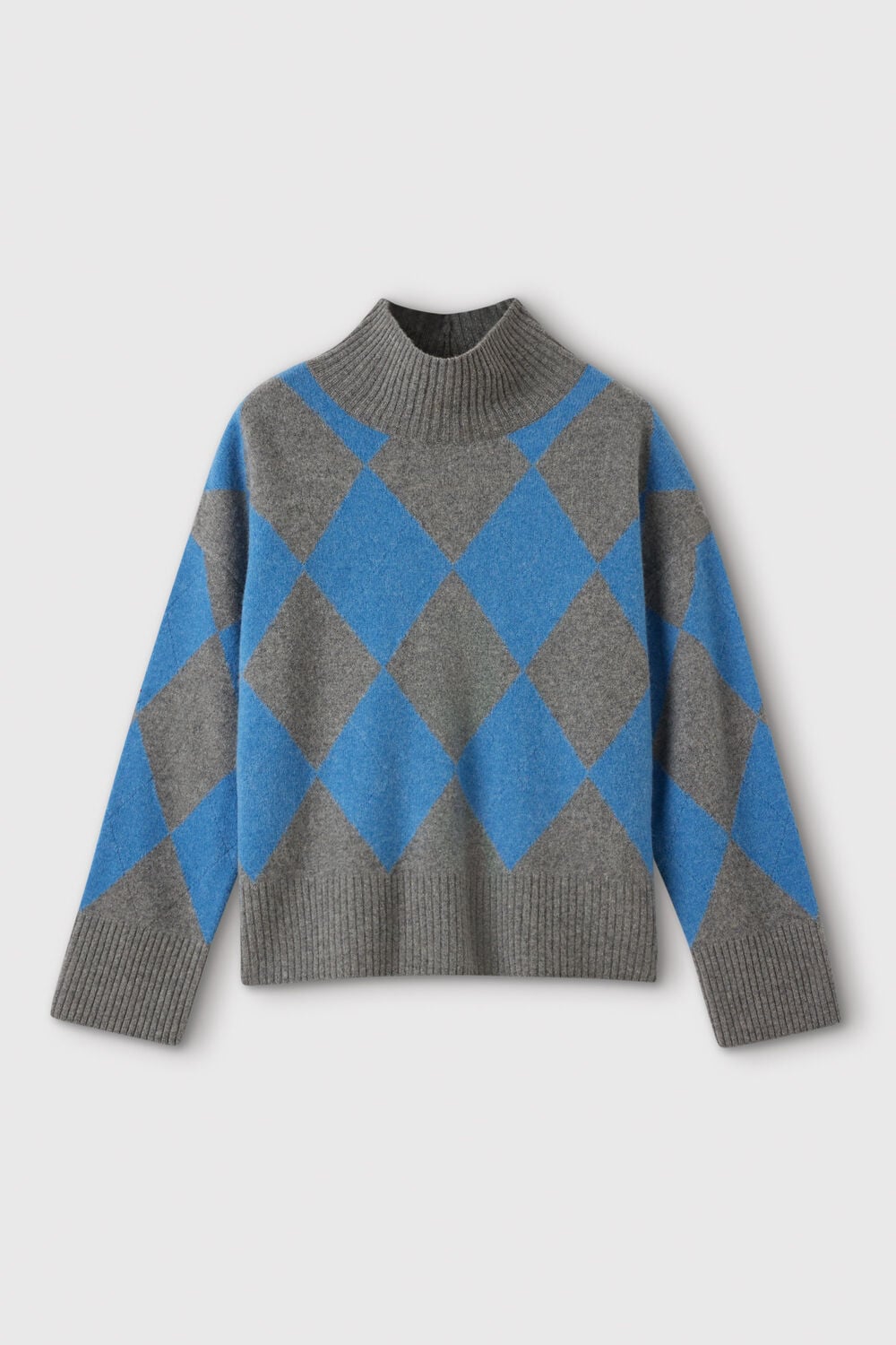 Wool Argyle Detail Knit