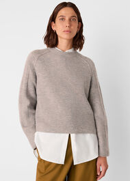 Aria Wool Mix Crew Knit