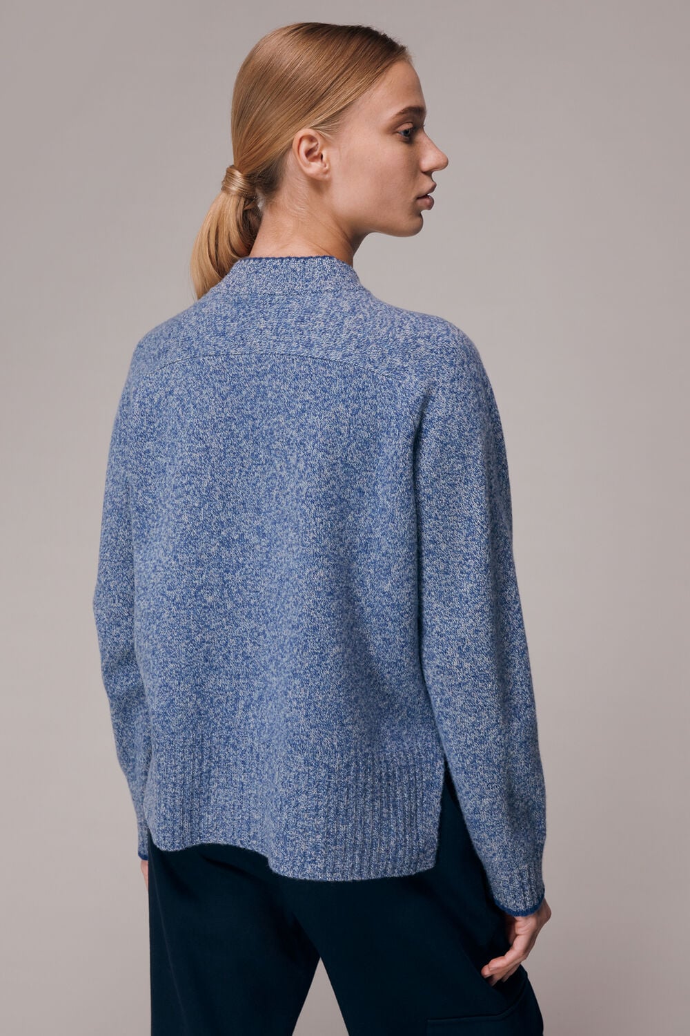 Funnel Neck Flecked Jumper