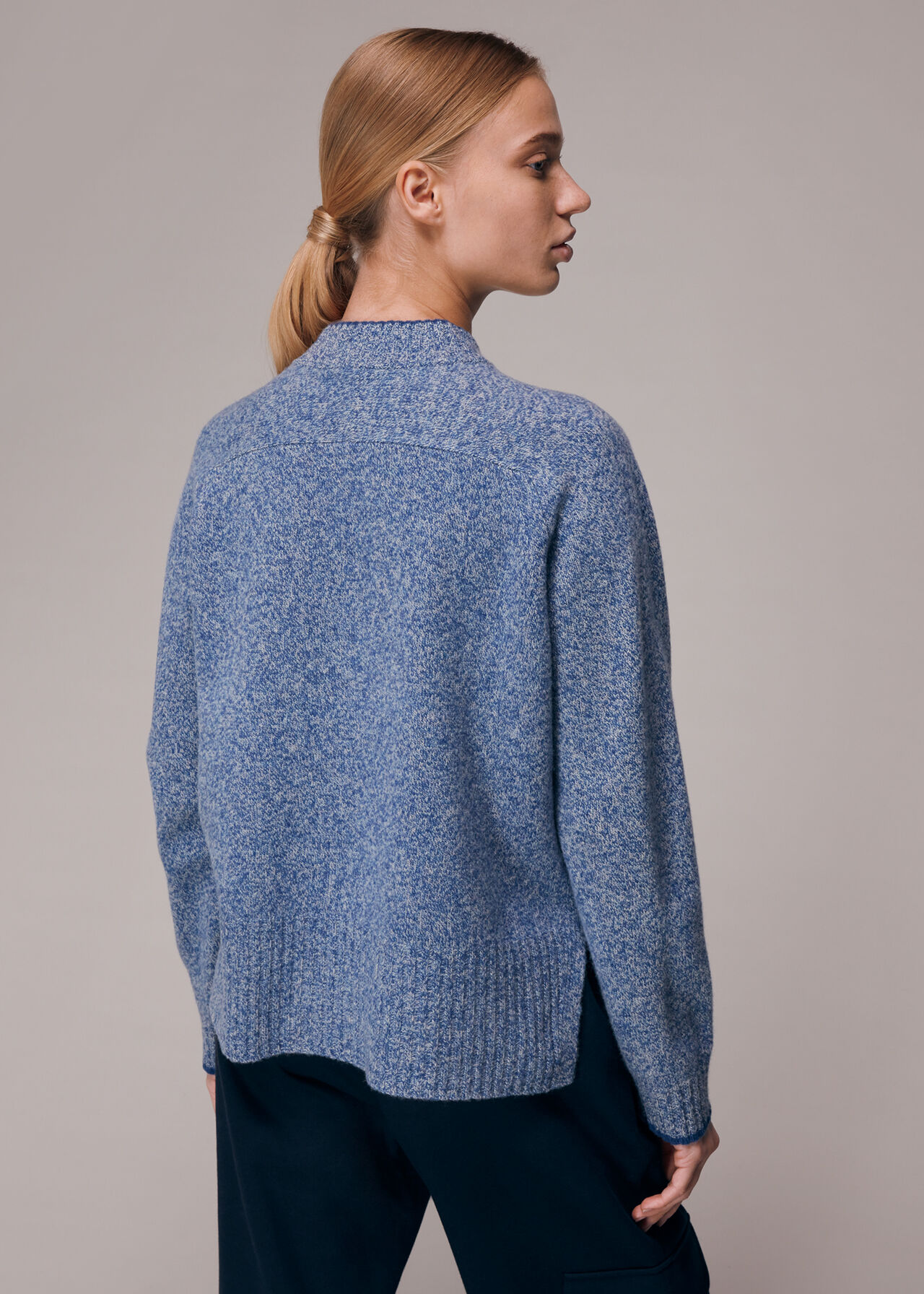Funnel Neck Flecked Jumper