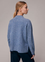 Funnel Neck Flecked Jumper
