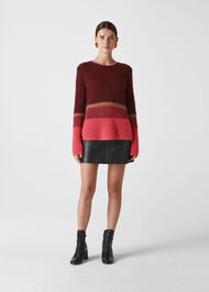 Stripe Sparkle Mohair Knit