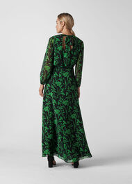 Valerie Woodland Floral Dress Green/Multi