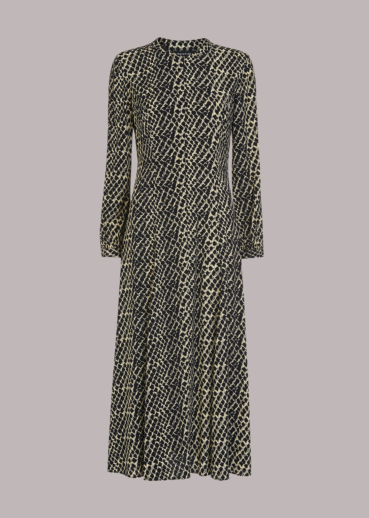 Multicolour Brushed Geo Print Midi 