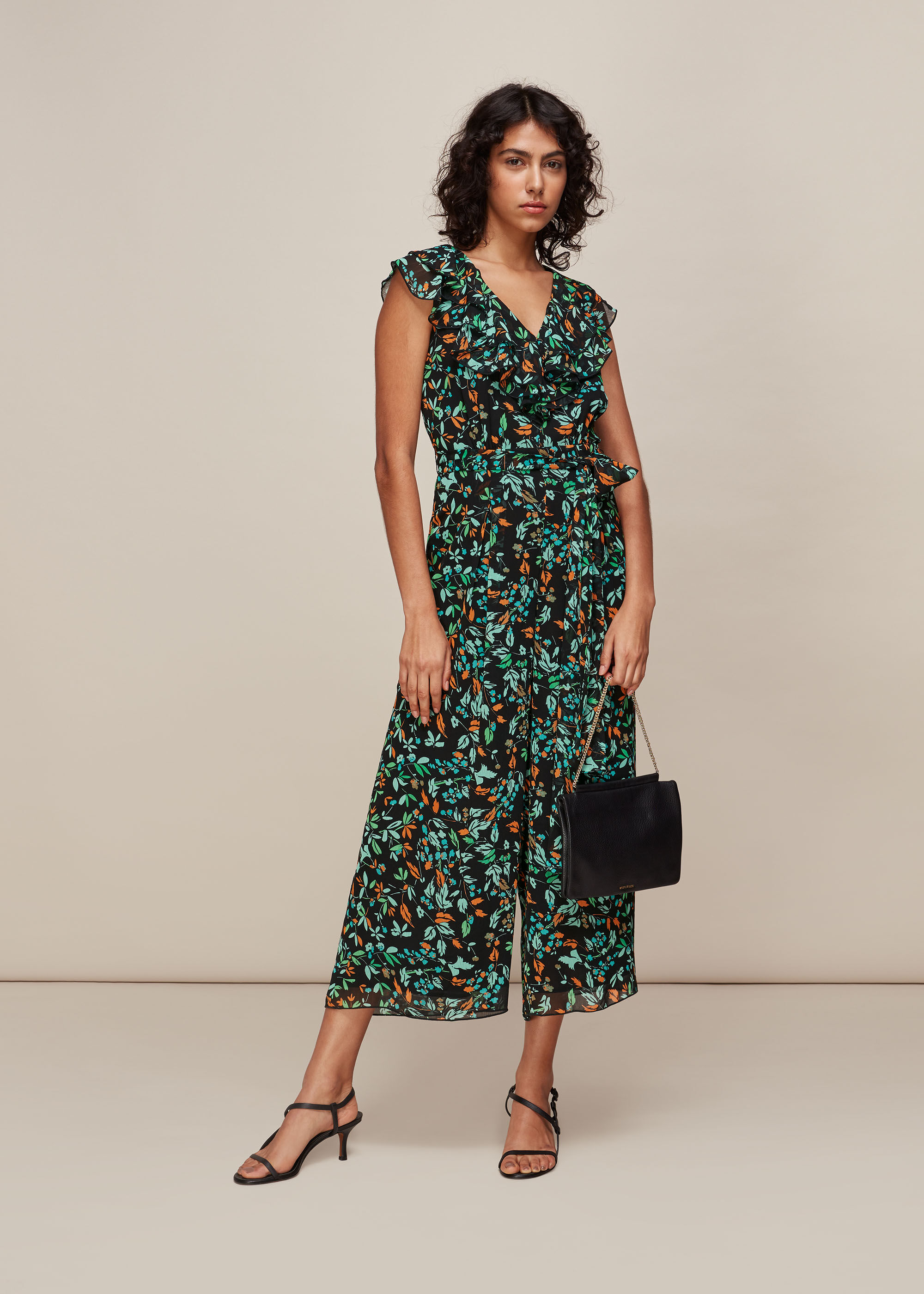 whistles floral jumpsuit