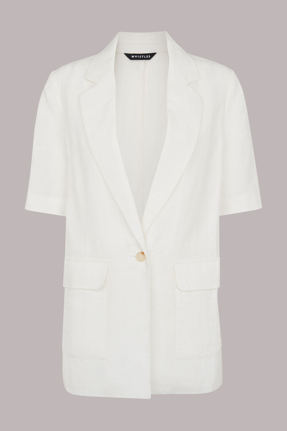 Short Sleeve Linen Jacket