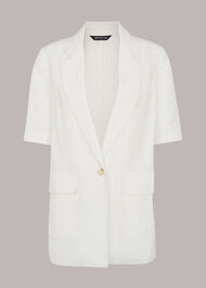 Short Sleeve Linen Jacket