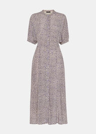 Petite Dashed Leopard Midi Dress