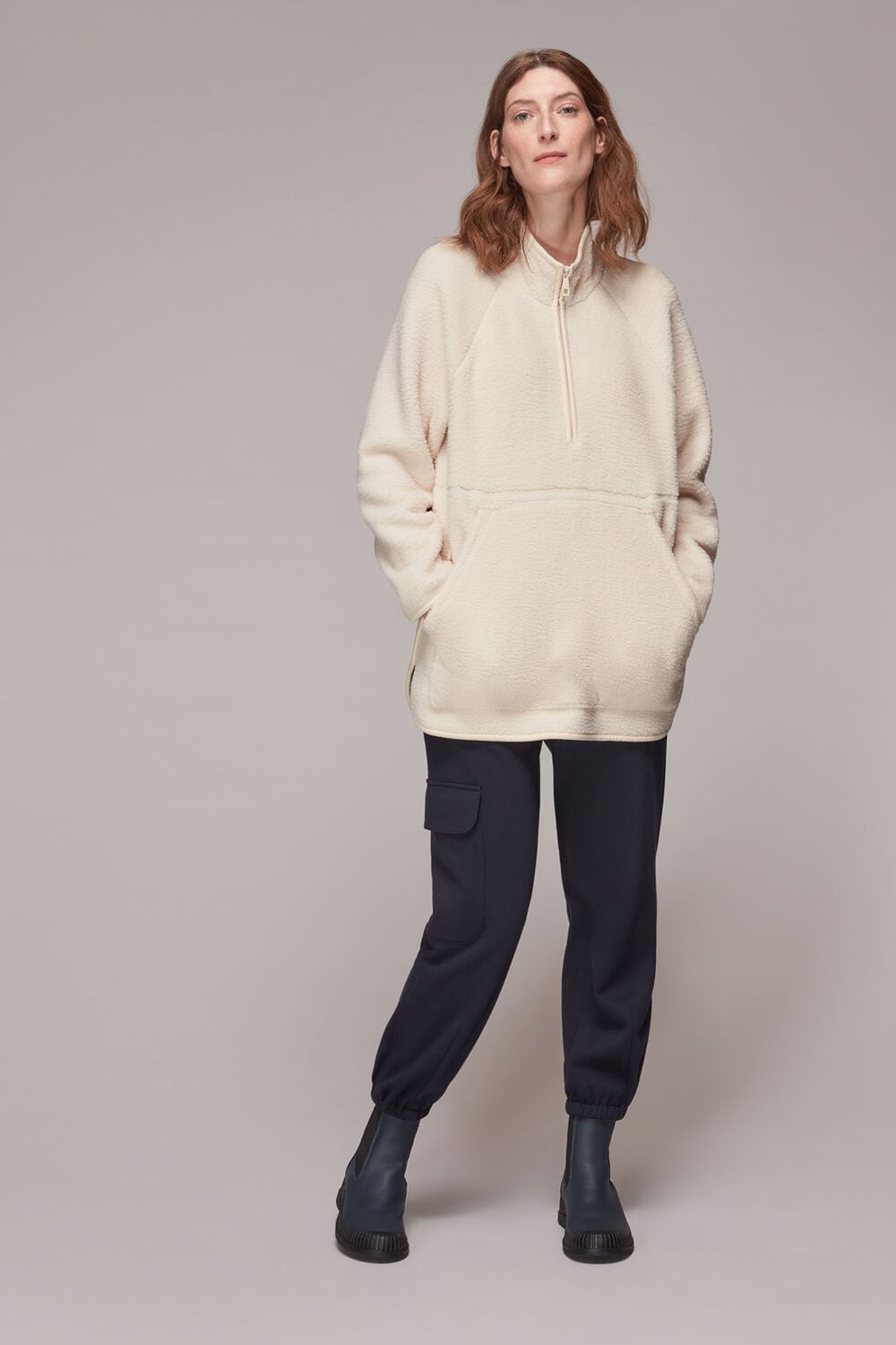 Sporty Zip Front Fleece Jacket