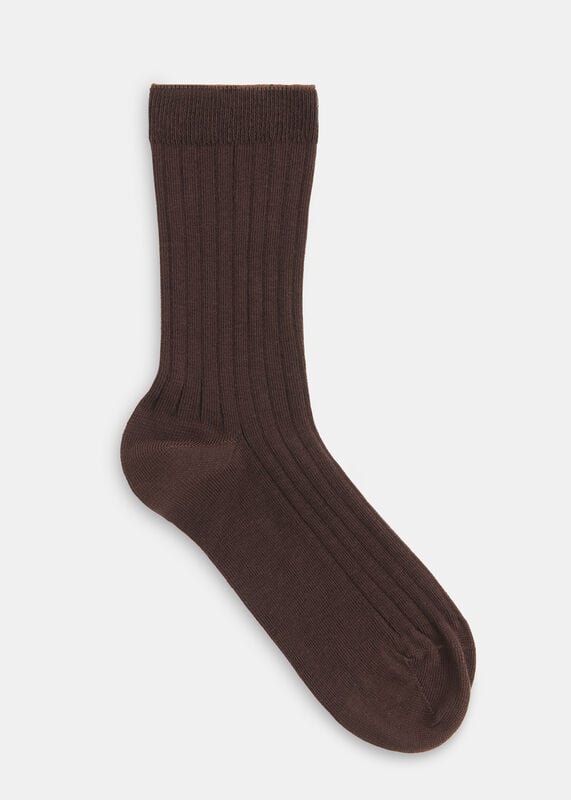 Chocolate Classic Ribbed Socks