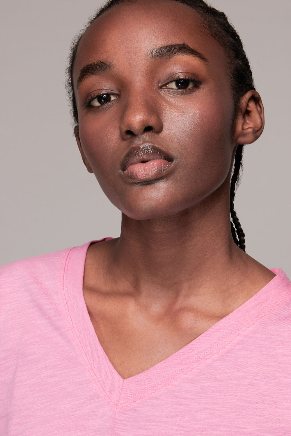 Willa V Neck Cap Sleeve Tee