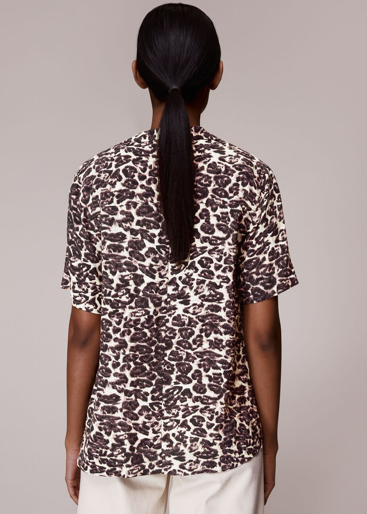 Multicolour Clouded Leopard Print Shirt WHISTLES Whistles