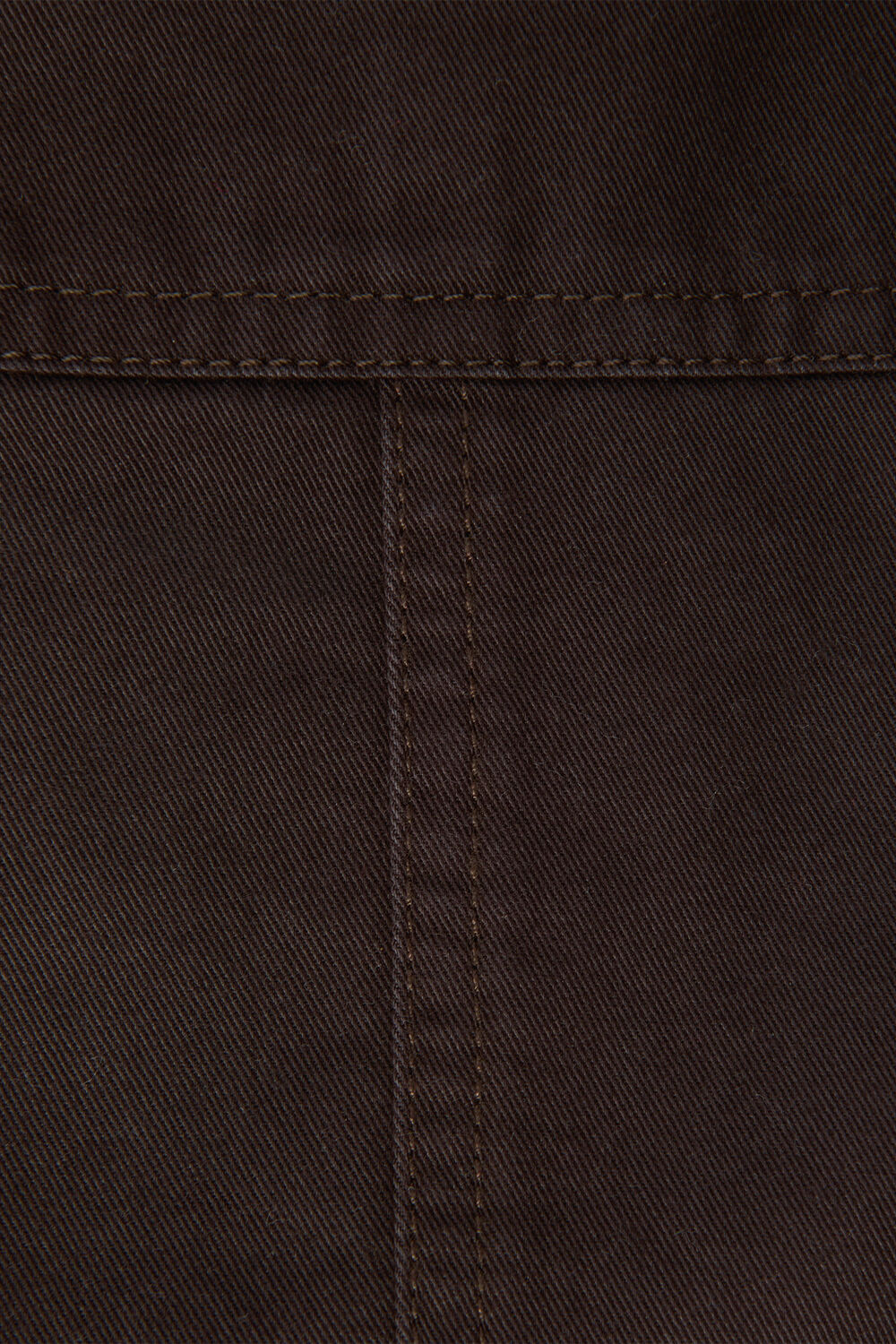 Brown Belted Cotton Barrel Trouser