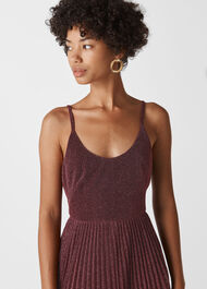 Regina Sparkle Pleated Dress Pink