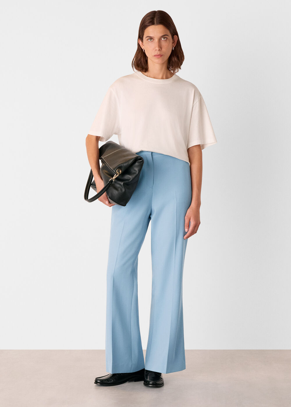Wool Blend Tailored Trouser