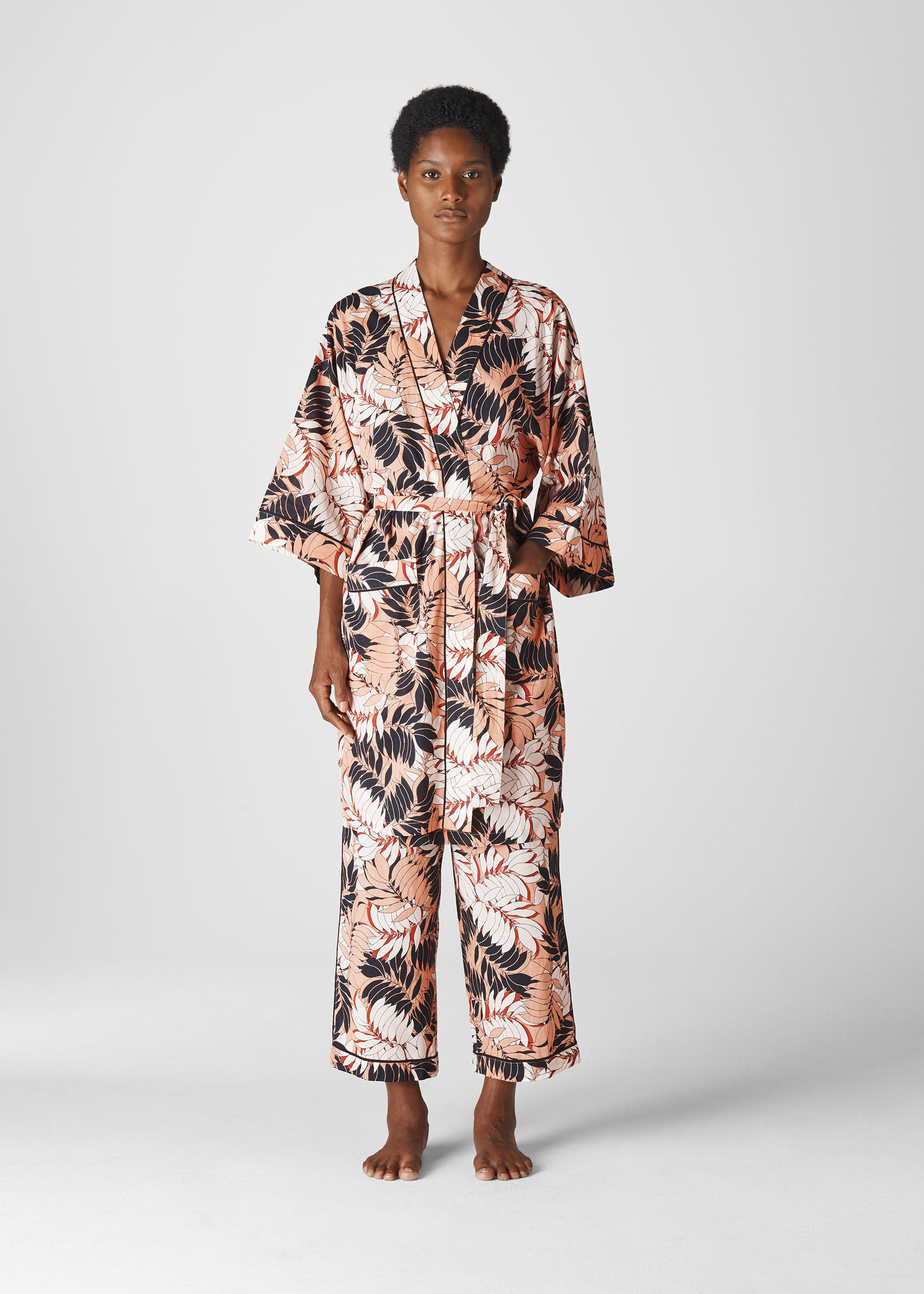 Pink leopard print dressing gown deals