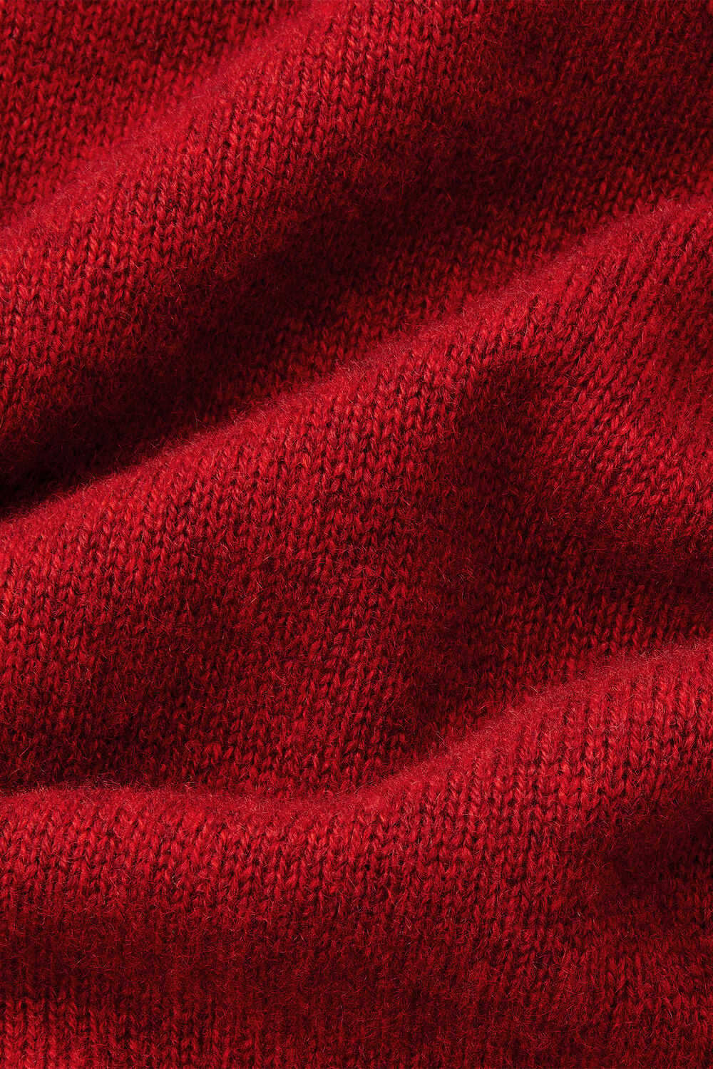 Dark Red Heavy Cashmere Crew Neck Knit