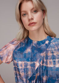 Mirrored Tie Dye Trapeze Dress
