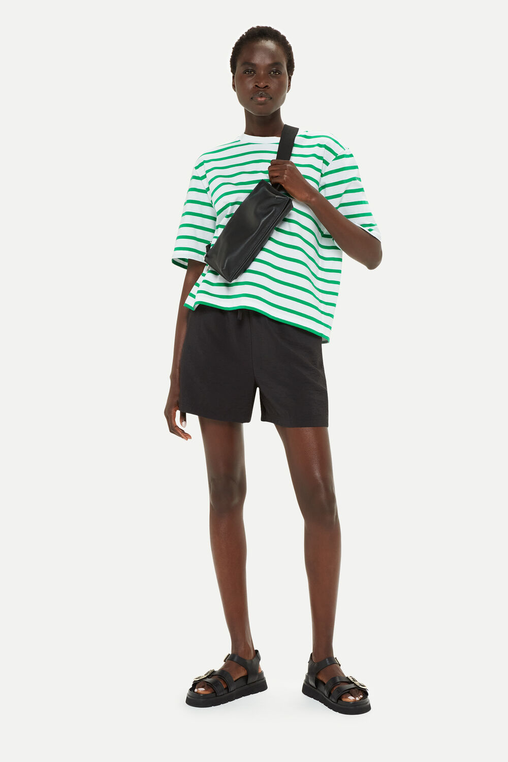 Green Stripe Short Sleeve T-shirt