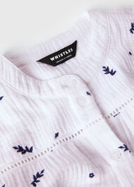 Embroidered Cotton Frill Top