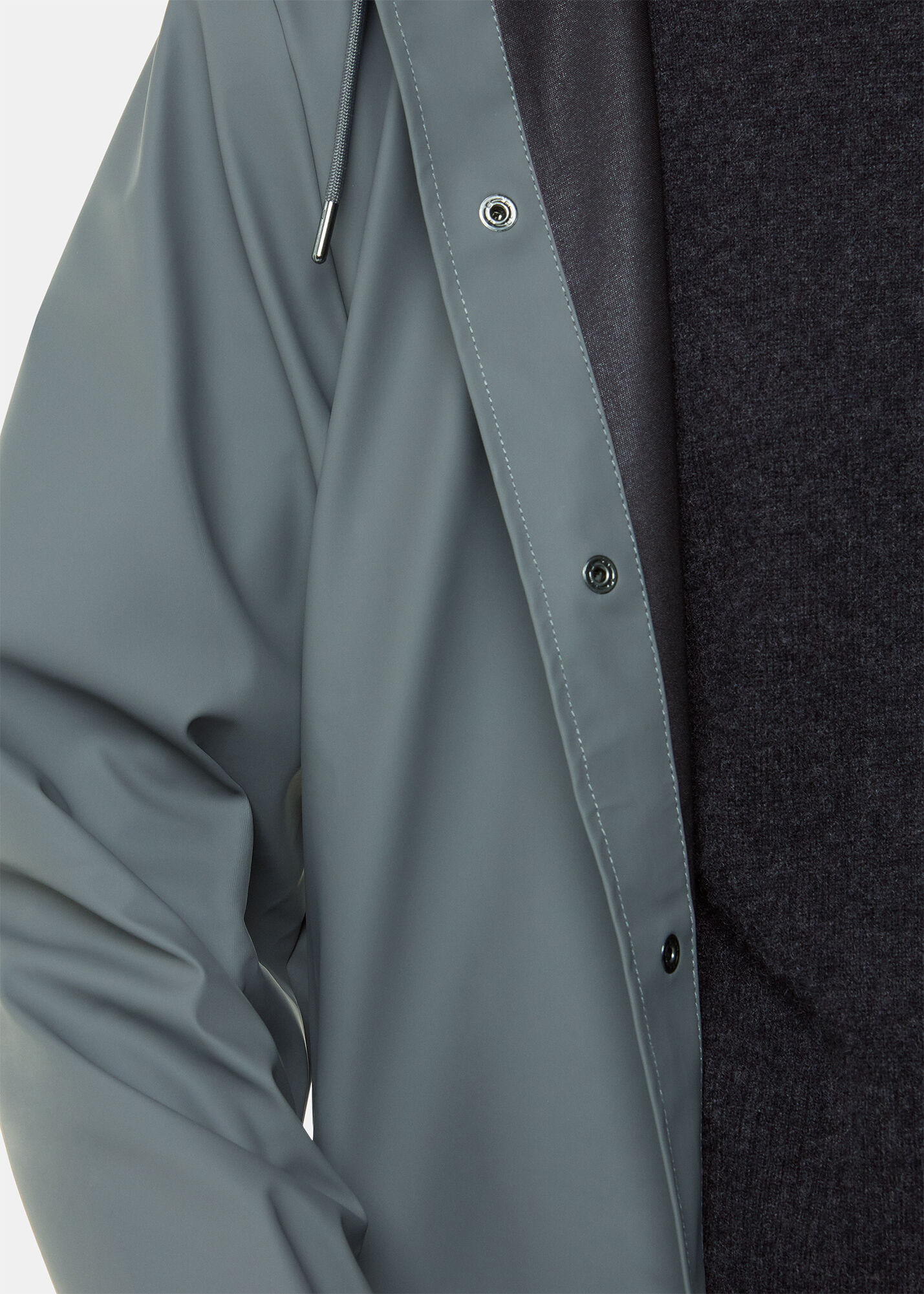 Rains long jacket charcoal discount