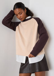 Contrast Sleeve Sweat